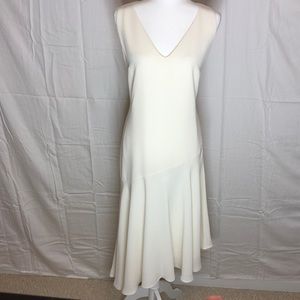 Cream Bloomingdale’s long cocktail dress *stained*